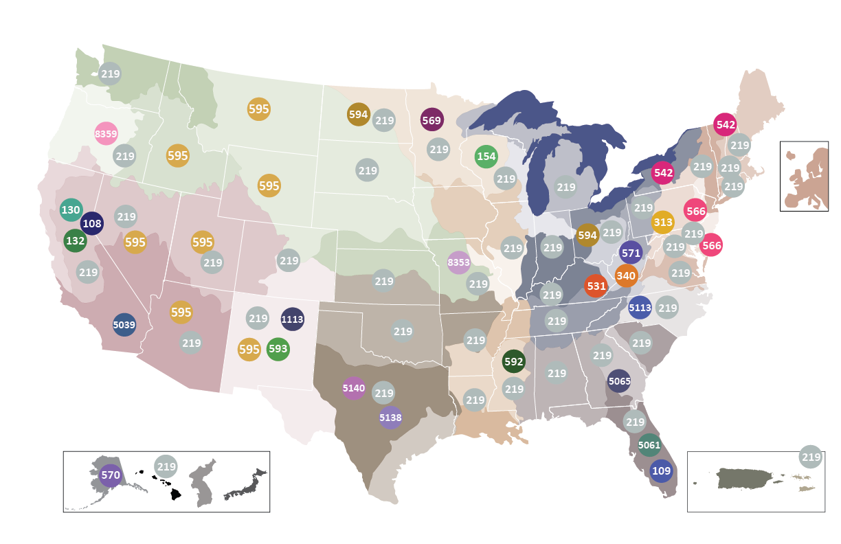 Environmental Infrastructure US Projects Map